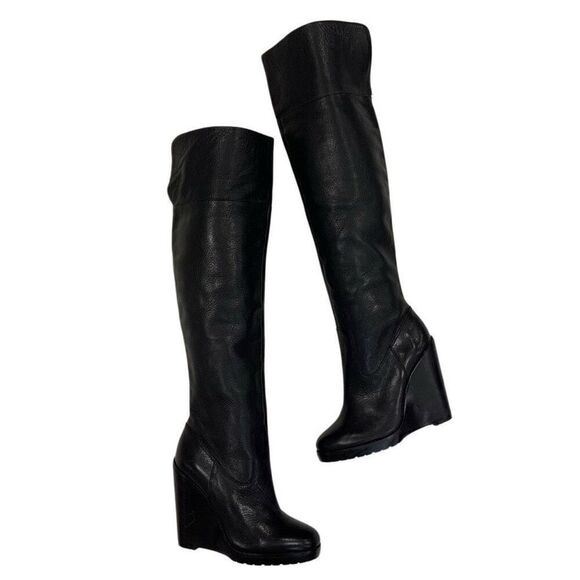 LRL OTK High Wedge Boots (Sz 7.5)